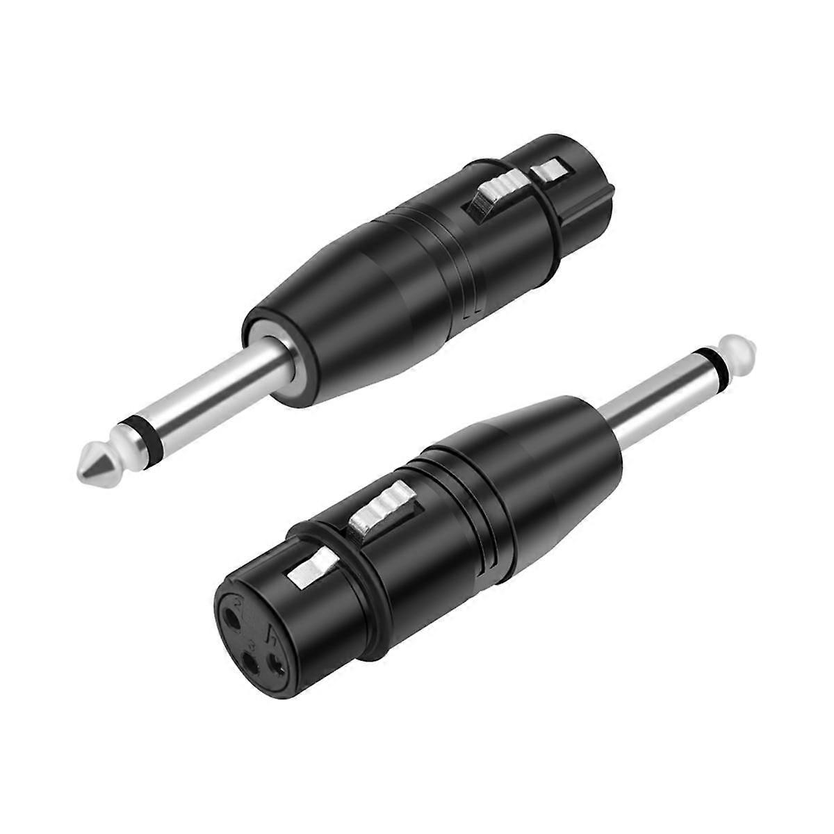 6.35mm Mono Male to XLR 3 Pin Female Audio Plug Converter Adapter Connector for Headphone Microphon