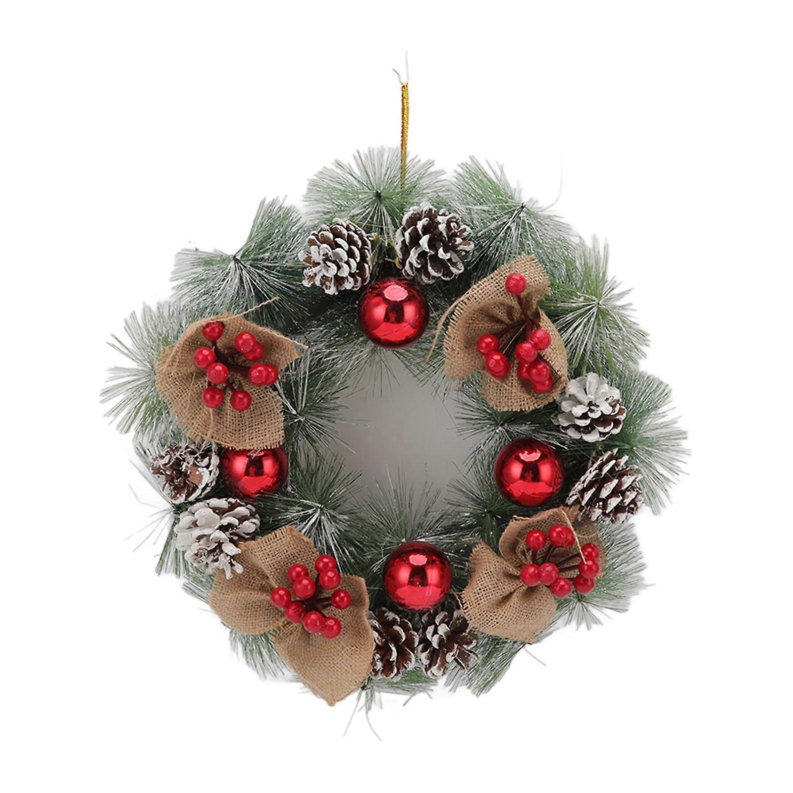 Ghirlanda di Natale Vivido Realistico Aghi di Pino Ghirlanda Decorativa di Natale per la porta d'ingresso Decorazioni per la casa Un tipo grande YEMAA