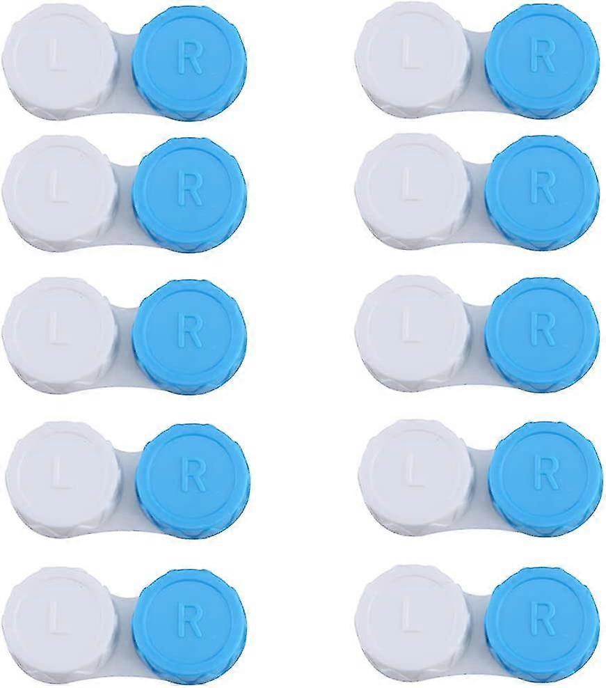 10 Pieces Contact Lens Case Box Holder Container Soak Storage Kit
