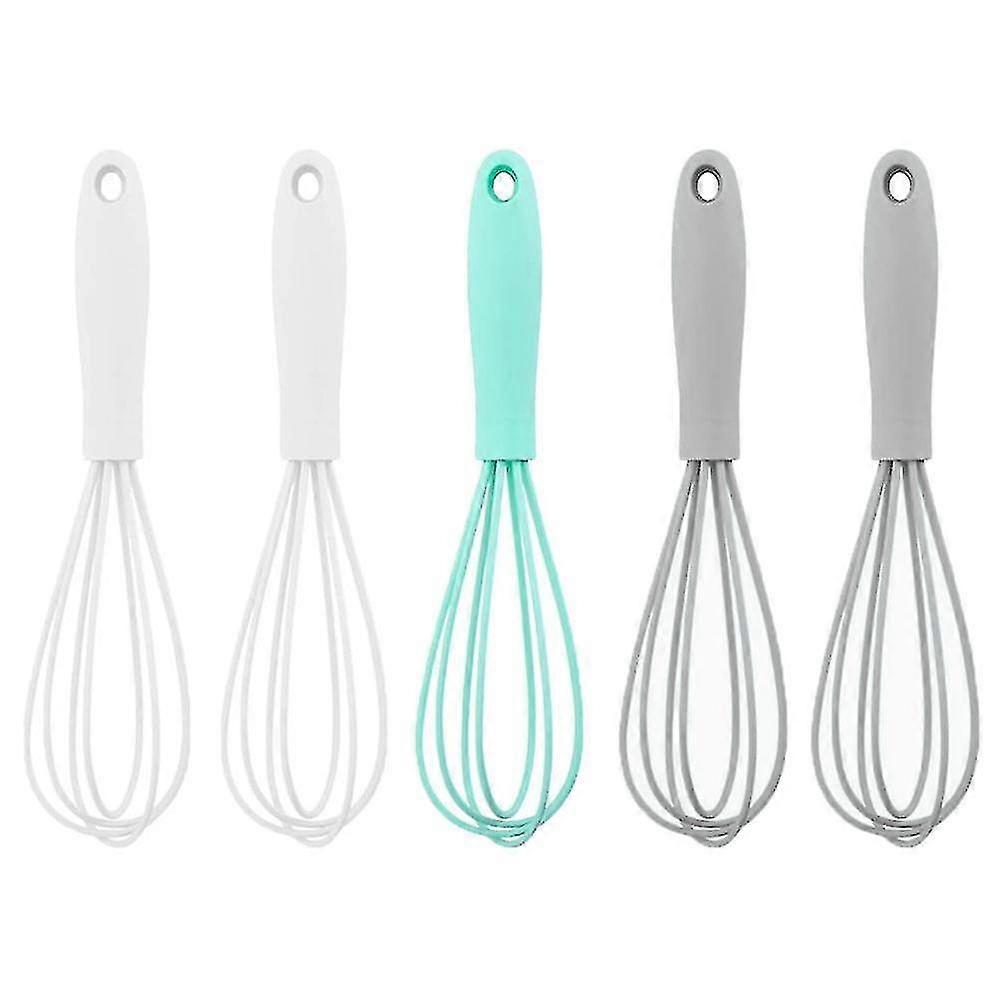 5 Pcs Colorful Mini Silicone Kitchen Whisks,mini Kitchen Whisk