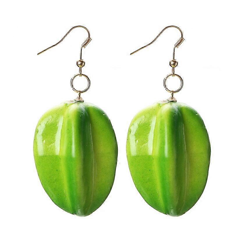 Creative Fruit Earrings Lovely Strawberry Orange Ear Hooks Cute Simulation Fruit