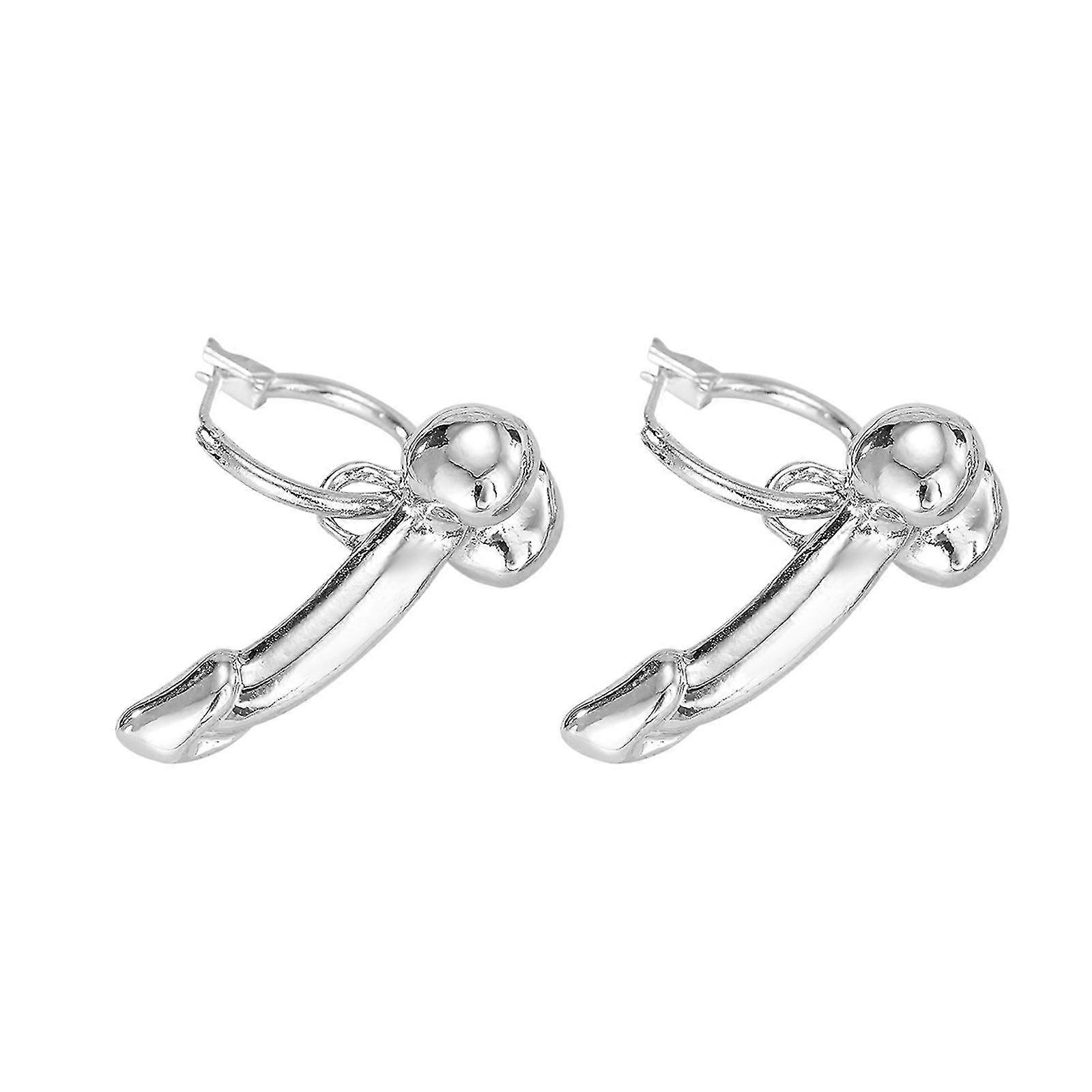 1 Pair Creative Fun Earring Multi-purpose Model Earring Metal Earring Pendant Great Gift