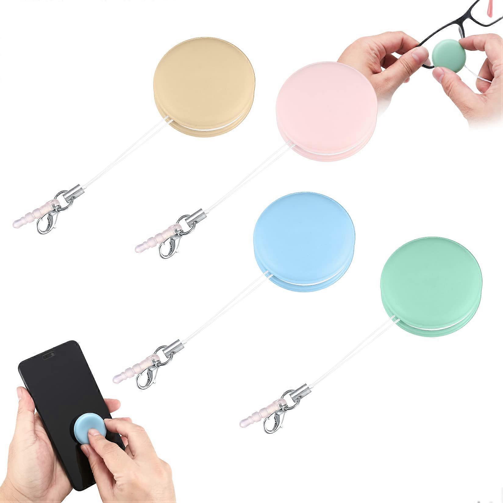 4 Pcs Mobile Phone Screen Wipe, Macaron Computer Screen Cleaner Wipe, Reusable Cleaning Wipe for Mobile