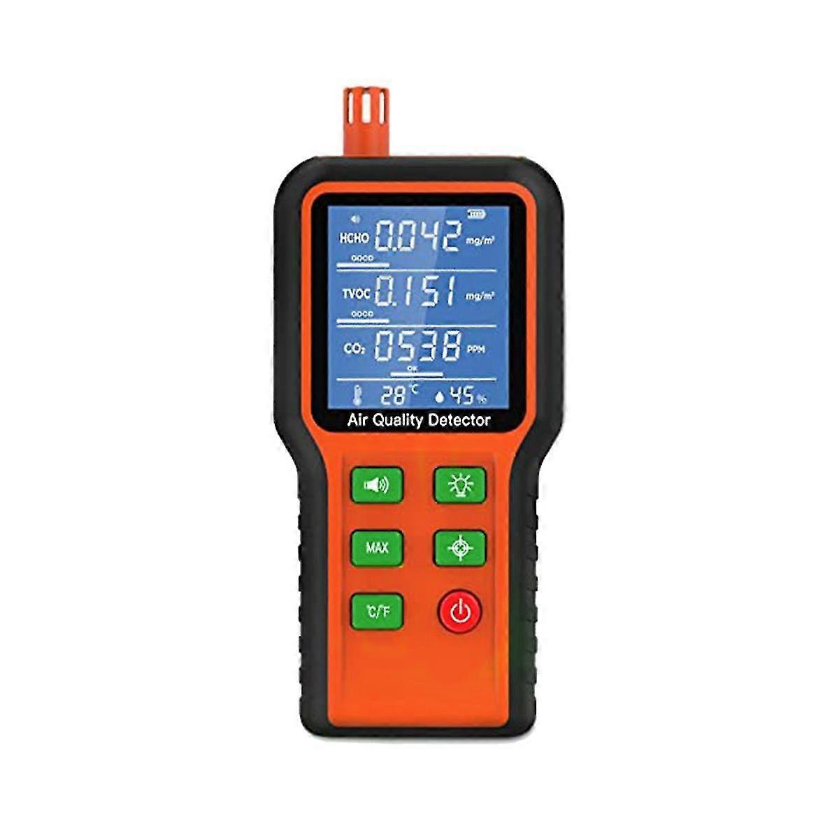 Air Quality Monitor Indoor 5-in-1 Air Quality Tester, Air Quality Meter Test Kit For House Co2, Tvo