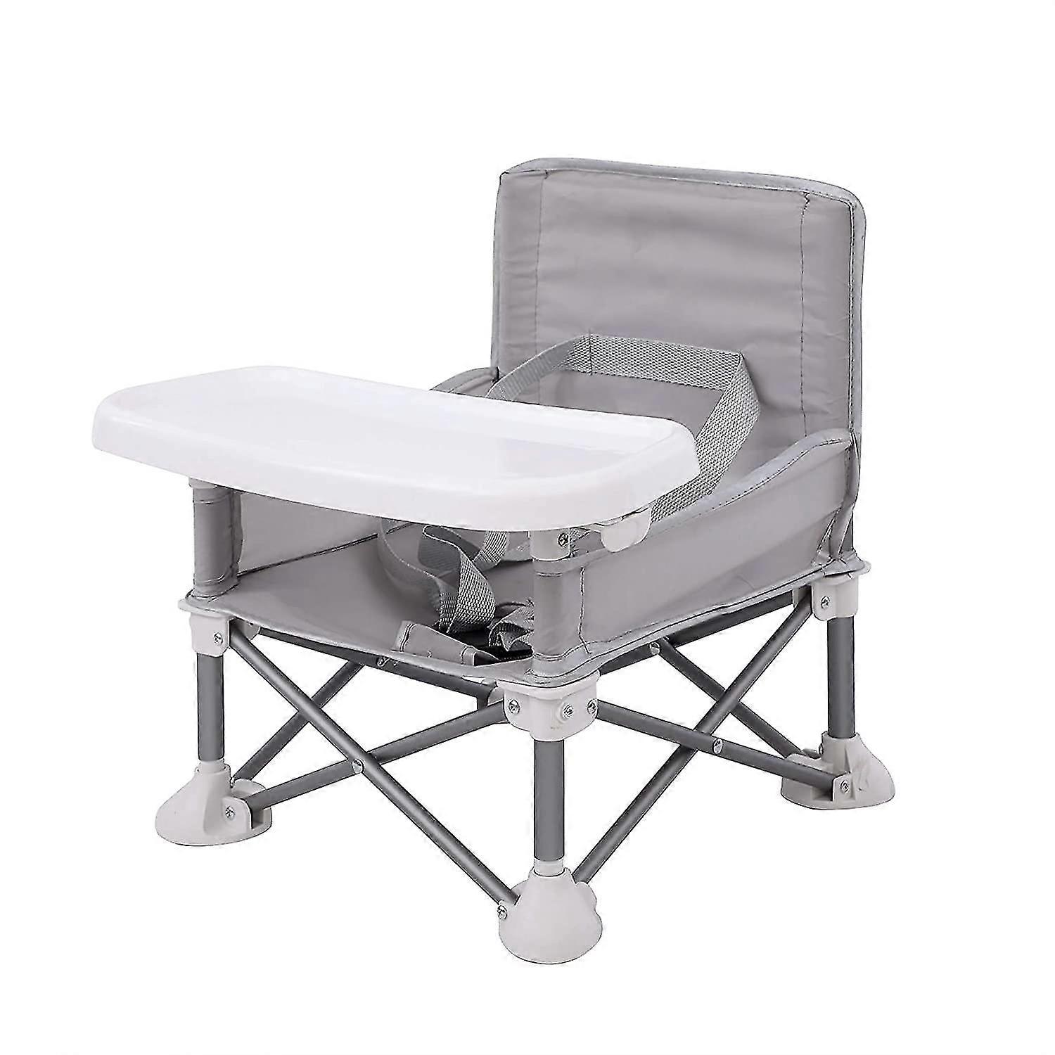 Baby Booster Seat Highchair Portable Seat Chair, Compact Fold With Straps For Indoor/outdoor Use, Great For Camping