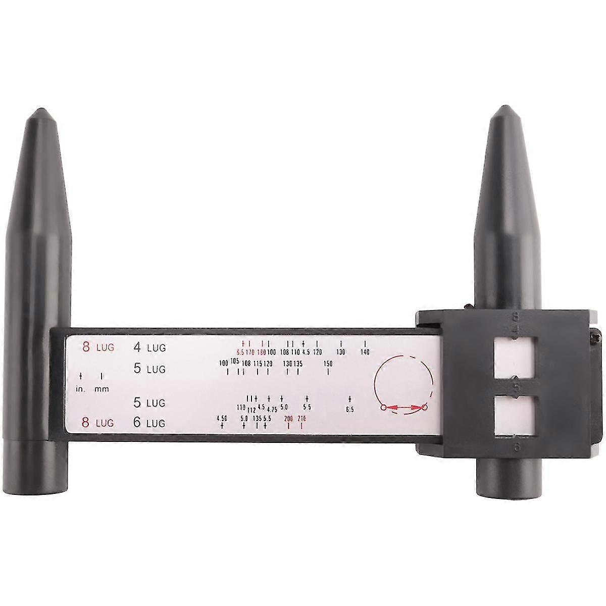 Pcd Gauge Ruler Rim Car Wheel Bolt Pattern Measuring Gauge Tool Hole 4 5 6 8 Lug