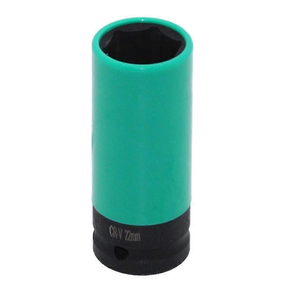 Wheel Protector Impact Socket Set 1/2 Inch Drive Lug Nut Socket, Color-coded Protective Sleeve(15/1