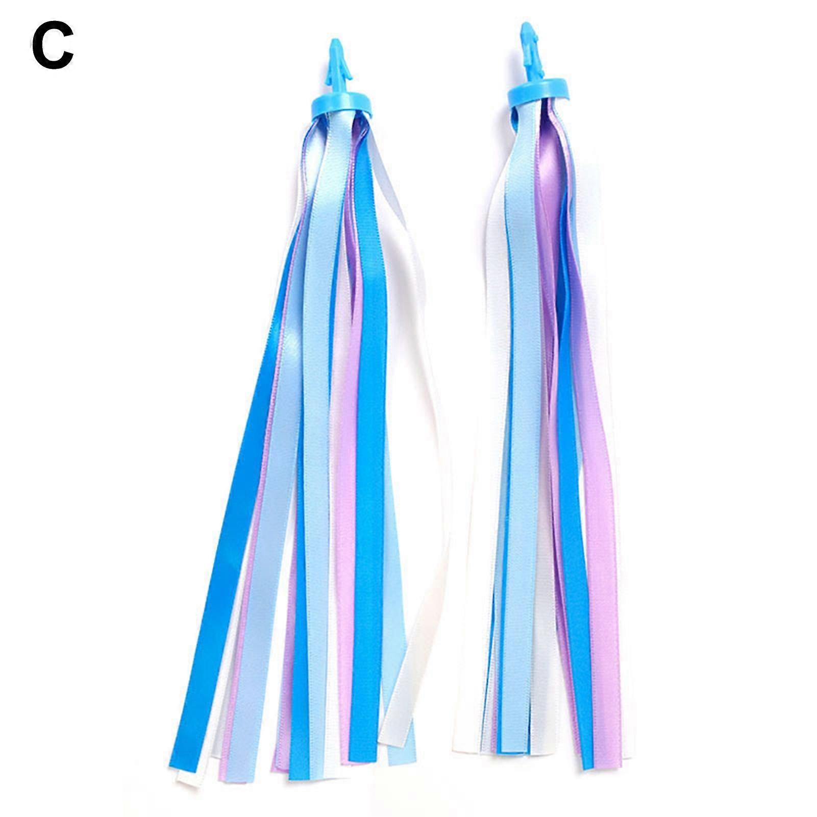 Kaesi1 Pair Beautiful Tricycle Tassels Simple Installation Eco-friendly No Odor Handlebar Streamers for Bicycle