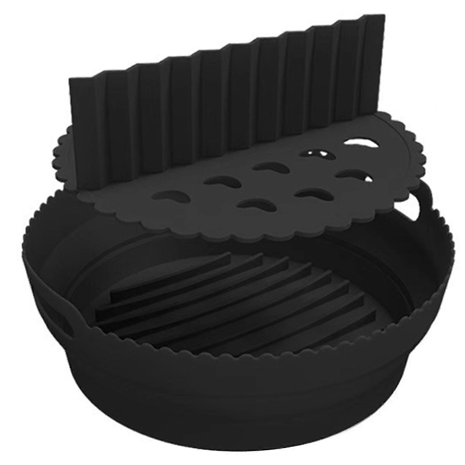 Silicone Fryer Pot Non-Stick High-Temperature Resistant Even Heat Distribution Foldable with Handle Fryer Mat KAESI