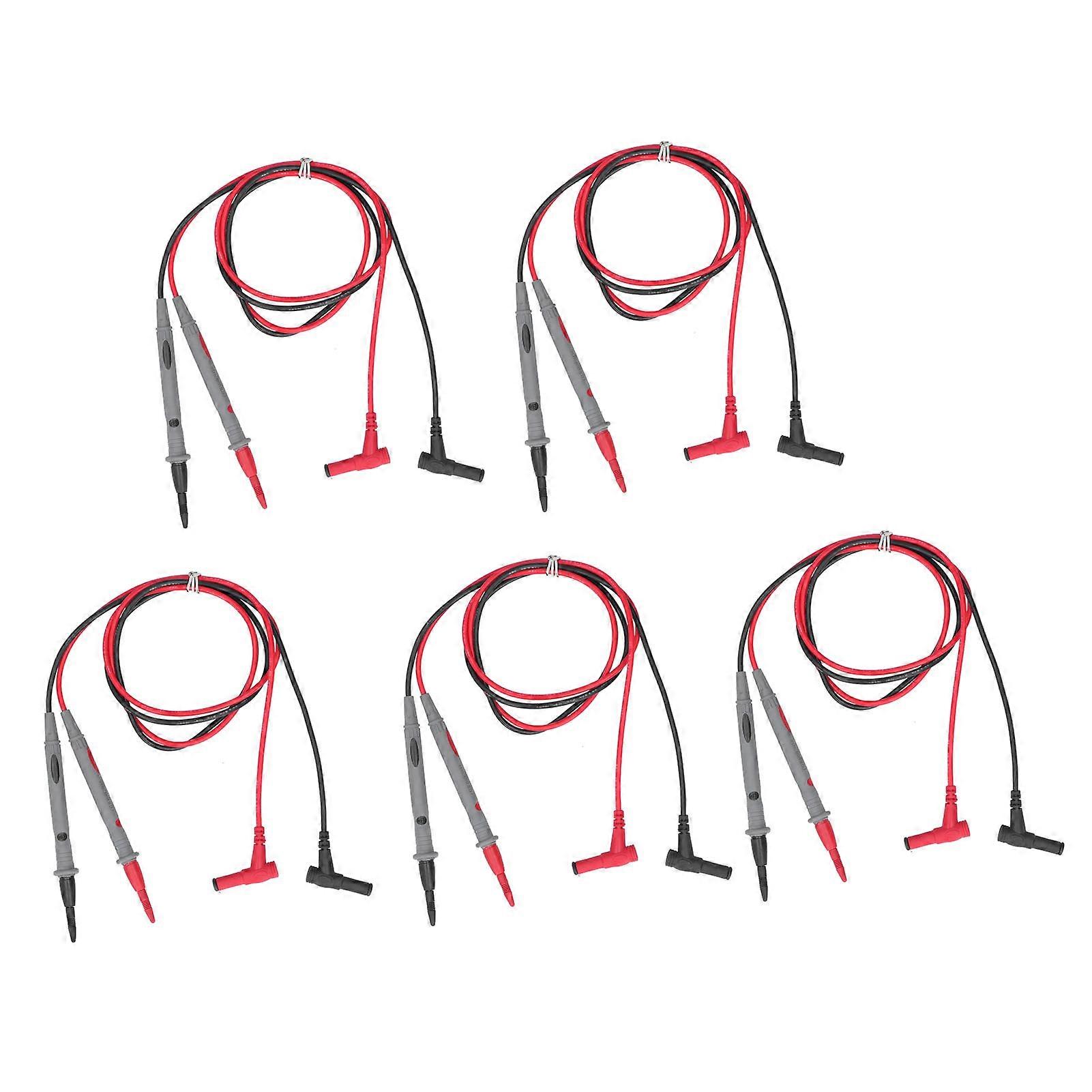 5Set HC136?T 1000V 20A Multimeter Test Leads Universal Digital Gold Plated Voltmeter Leads