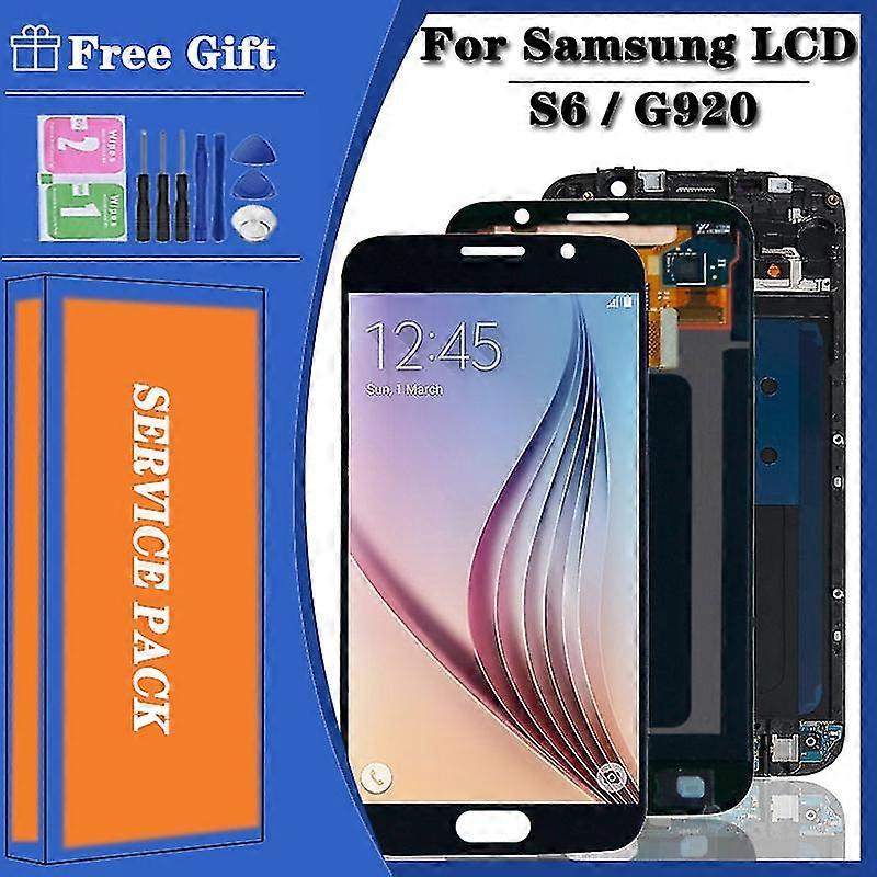 5.1"s6 Lcd Compatible with Samsung Galaxy S6 G920 G920i G920f G920w8 Lcd Display Touch Screen Digitizer Assembly With Burn Shadow