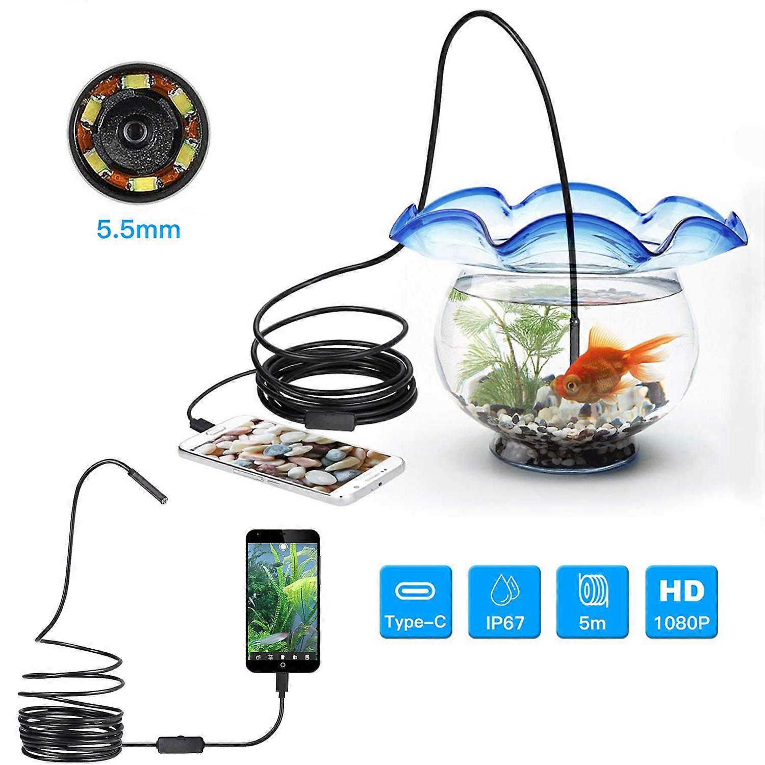Rigid Wireless Endoscope Camera, Endoscope Camera with 6 LED
