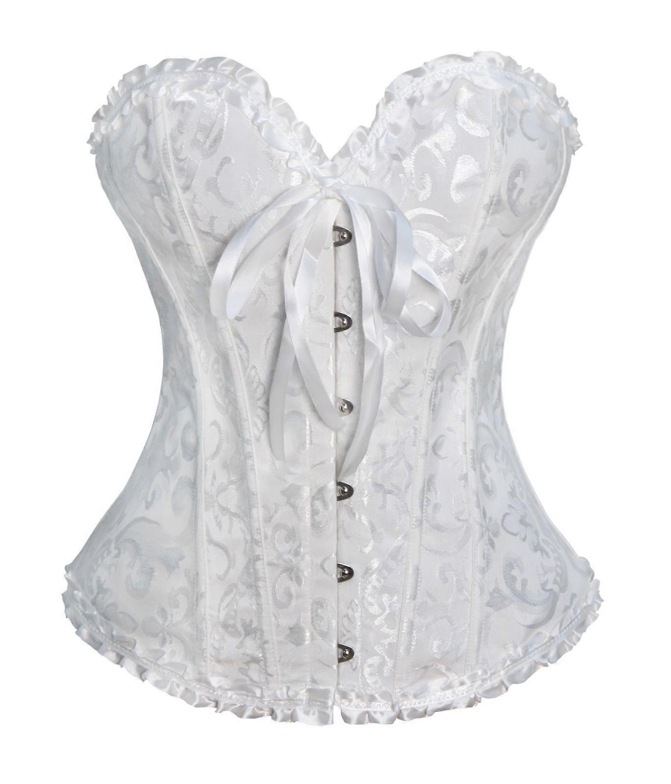 חולצות מחוך וינטג 'לבן לנשים שרוכים מחוכים רוכסן ומעצב גוף חזה פרחוני