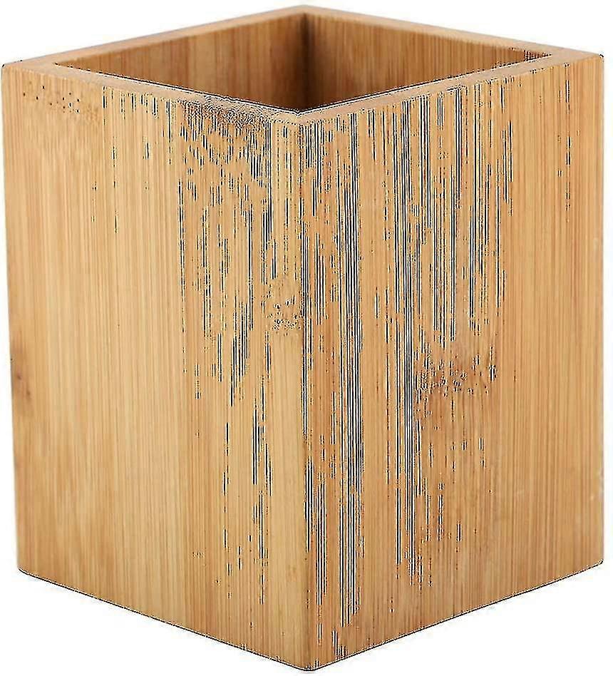 Bamboo Pen Holder Desk Storage Box