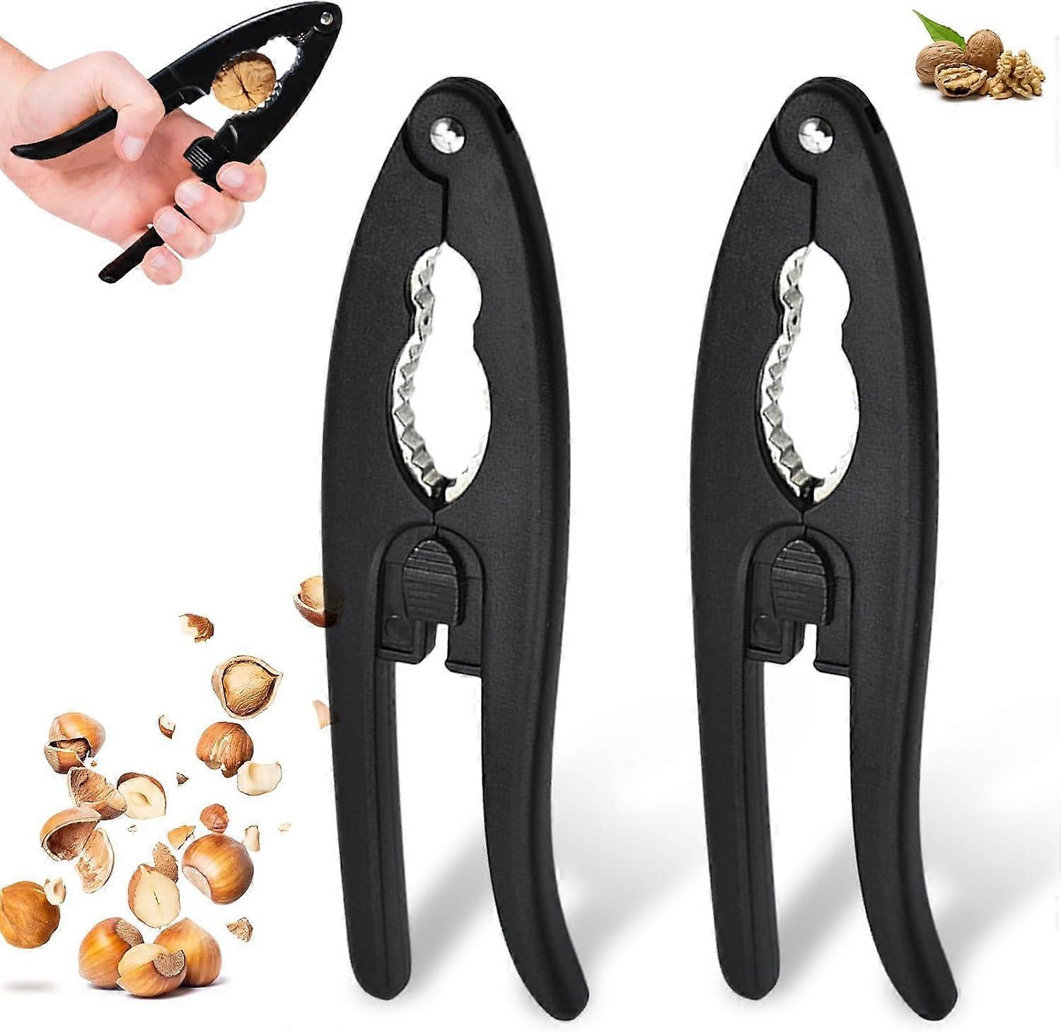 Pieces Nutcracker, Hazelnut Cracker, Multifunction Nutcracker with Non-Slip Handle, Metal Nutcracker Pliers Nut Cracker for Pecans, Hazelnuts, Almond