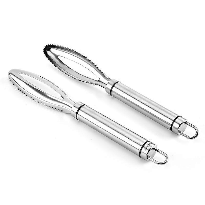 XHX Fish Scraper Stainless Steel Processing Fish Scale Scraper 2pcs
