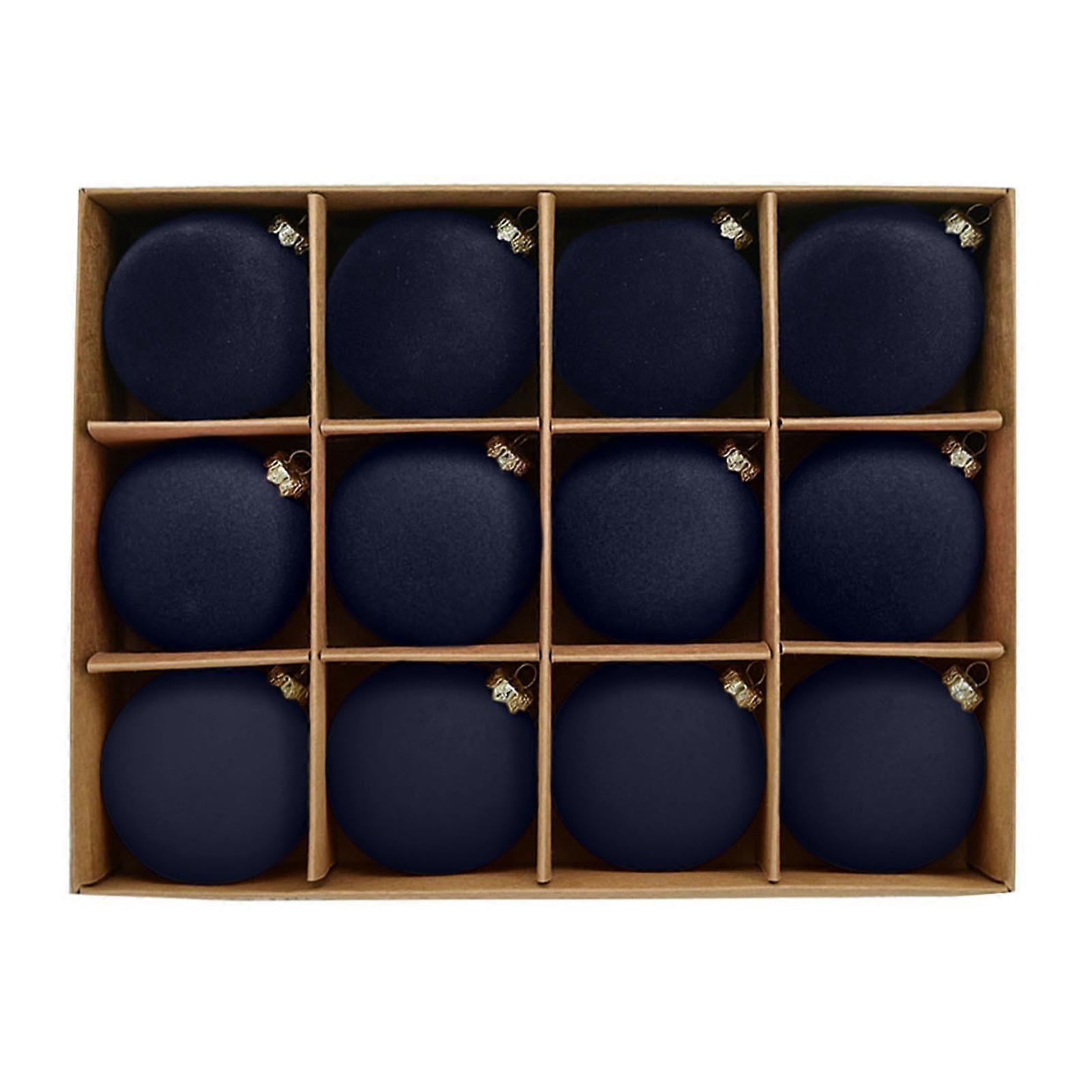 12pcs Velvets Xmas Ornaments Balls Colorful Hanging Ornaments Pendants for Holiday Decoration