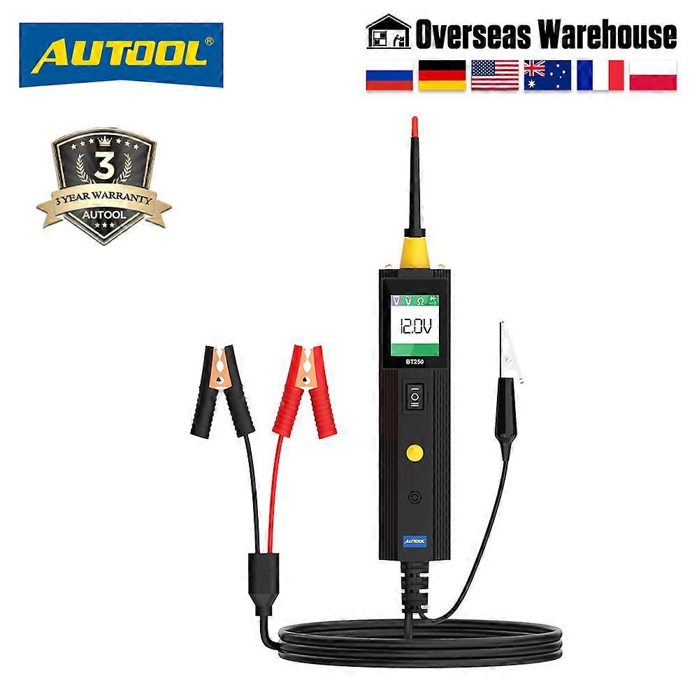 AUTOOL BT250 Electrical System Diagnostic Tester Tool 6-30V Circuit Analyzer Voltage Detection Test Overload Protection