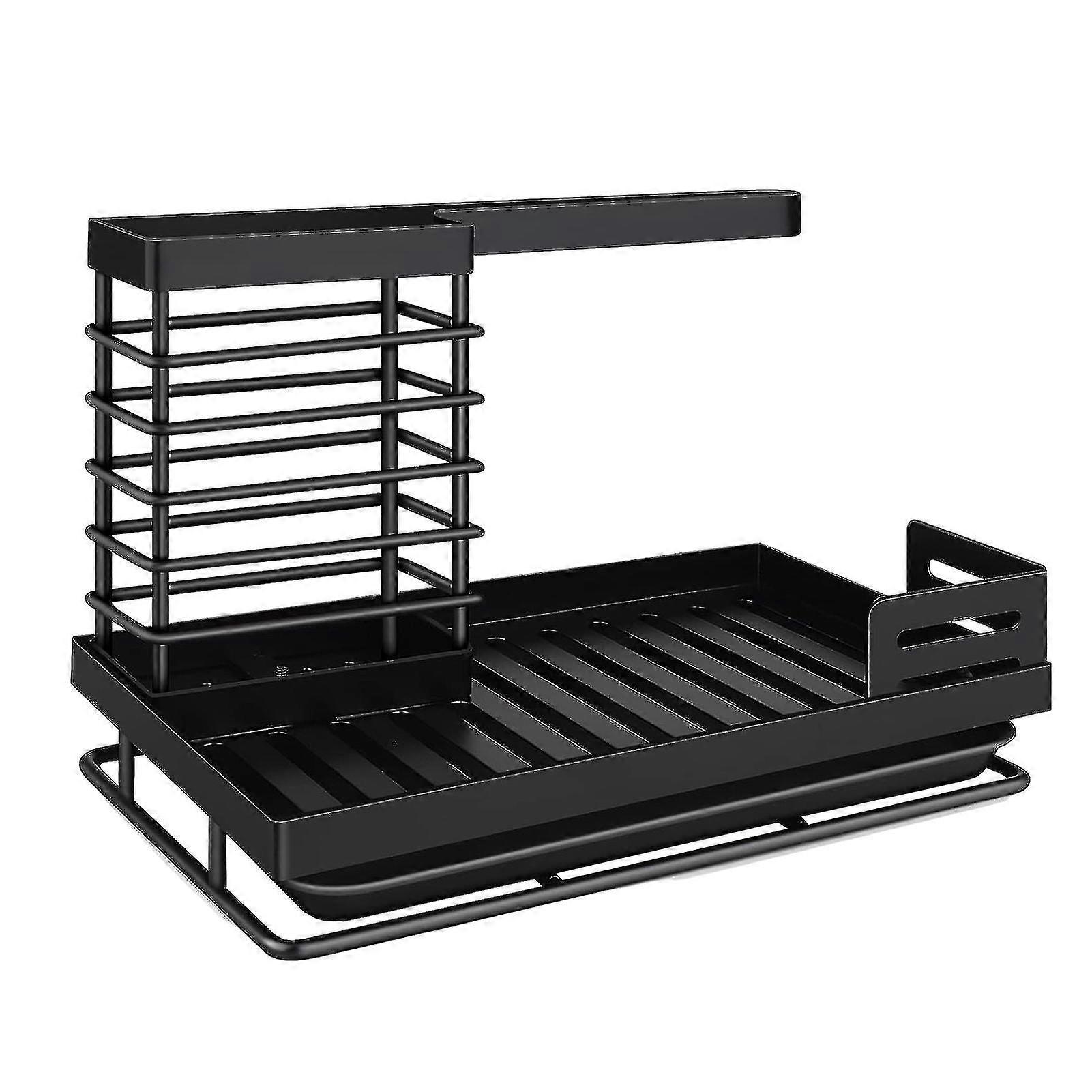 Soap Sink Organized Neat Brush Drain Rack - with Drip Tray for Space-saving