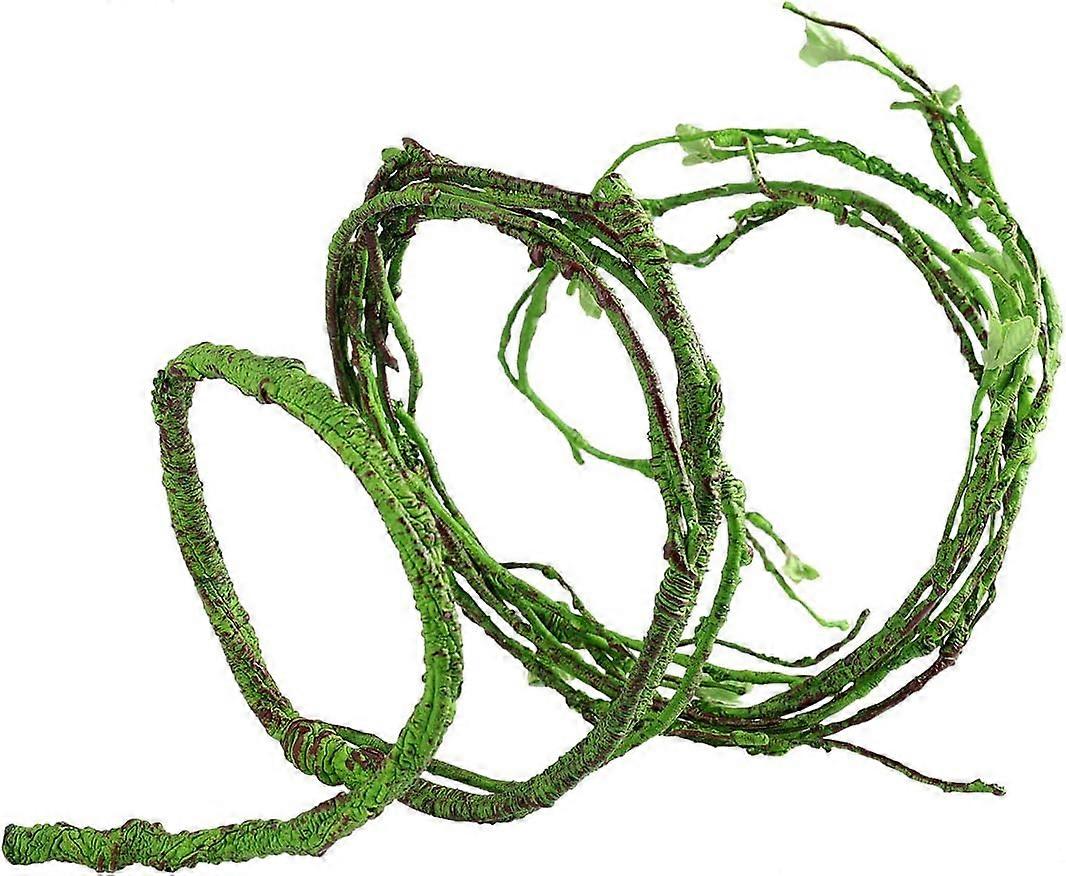 Reptile Vine Artificial Rattan Climbing Jungle Forest Bend Branch Terrarium Cage Habitat Decorations for Lizard Spider Snakes Gecko