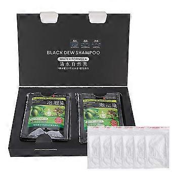 3set 6pcs / caja 30ml Crema de tinte para el cabello Cabello gris a Negro Tinte para el cabello Champú Crema para teñir el cabello