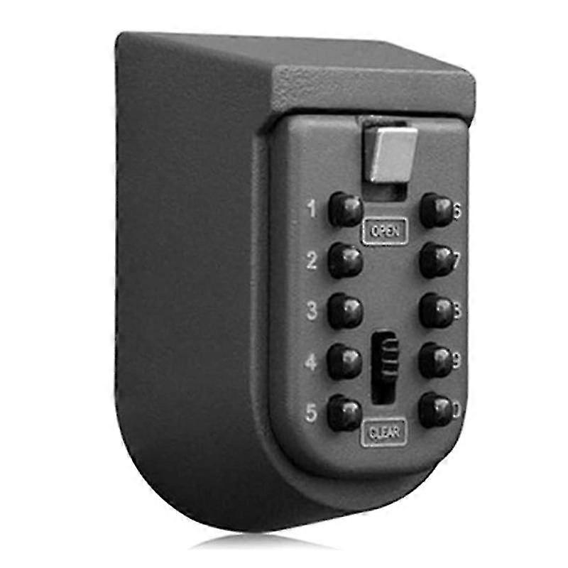 Key Lock Box For Outside Wall Mount, Key Storage Box, 10-digits Combination Lockbox Button Key Box For Home