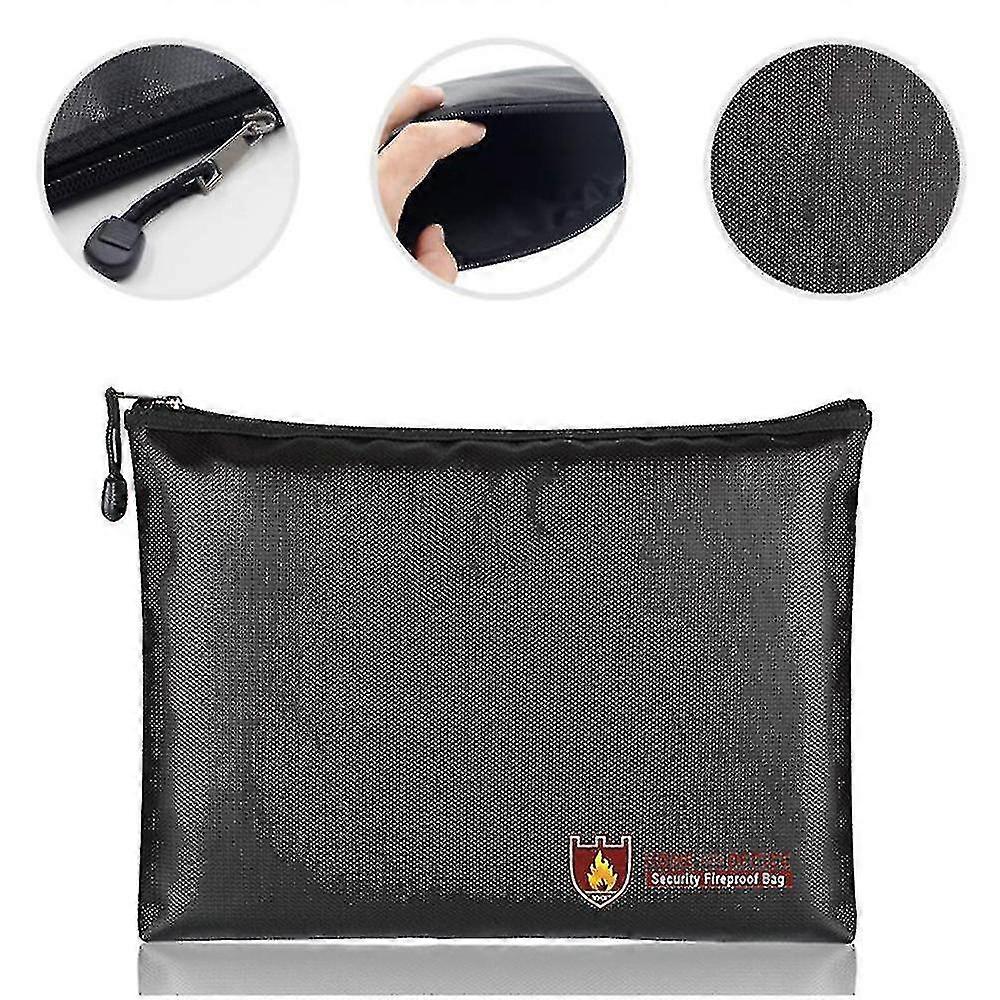 Fireproof Document Bag, Fireproof Waterproof Document Money File Bag