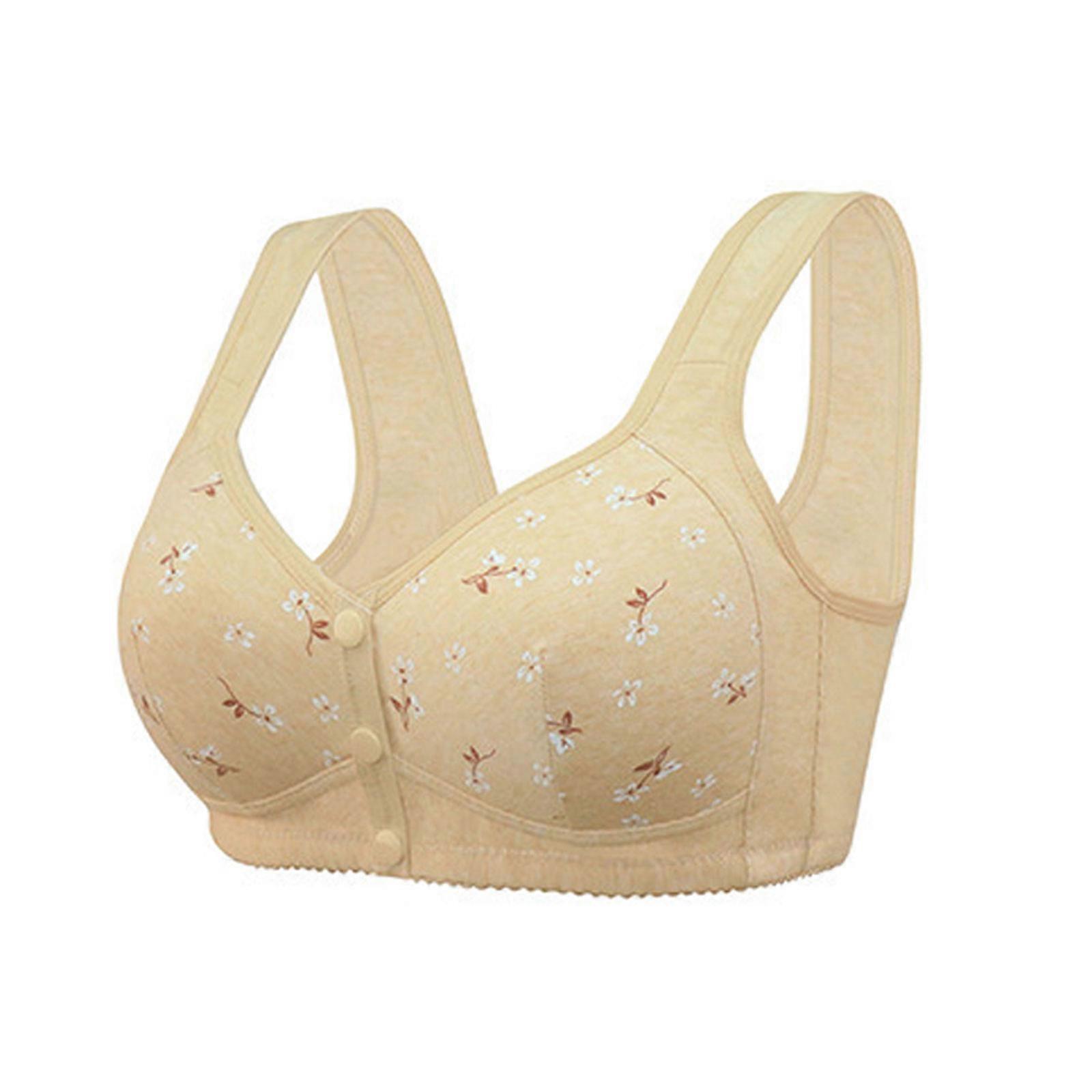 Women's Front Closure Bra Full Coverage Comfortable Breathable Bra for Seniors
