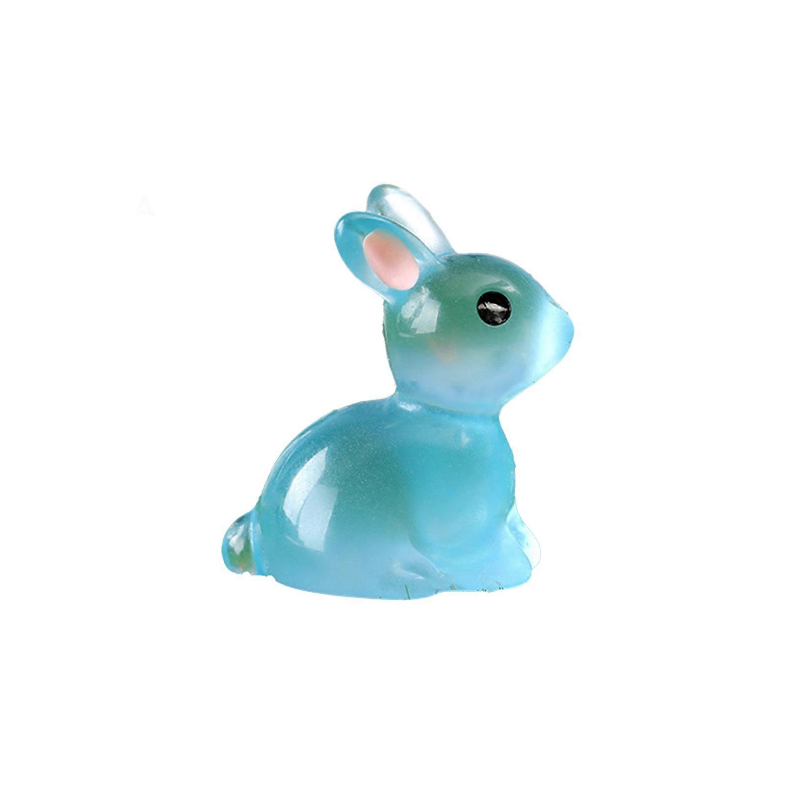 Rabbit Lantern Easter Glow Rabbit Creative Ornaments Moss Microlandscape Set Ornaments Resin Craft Party Ornaments