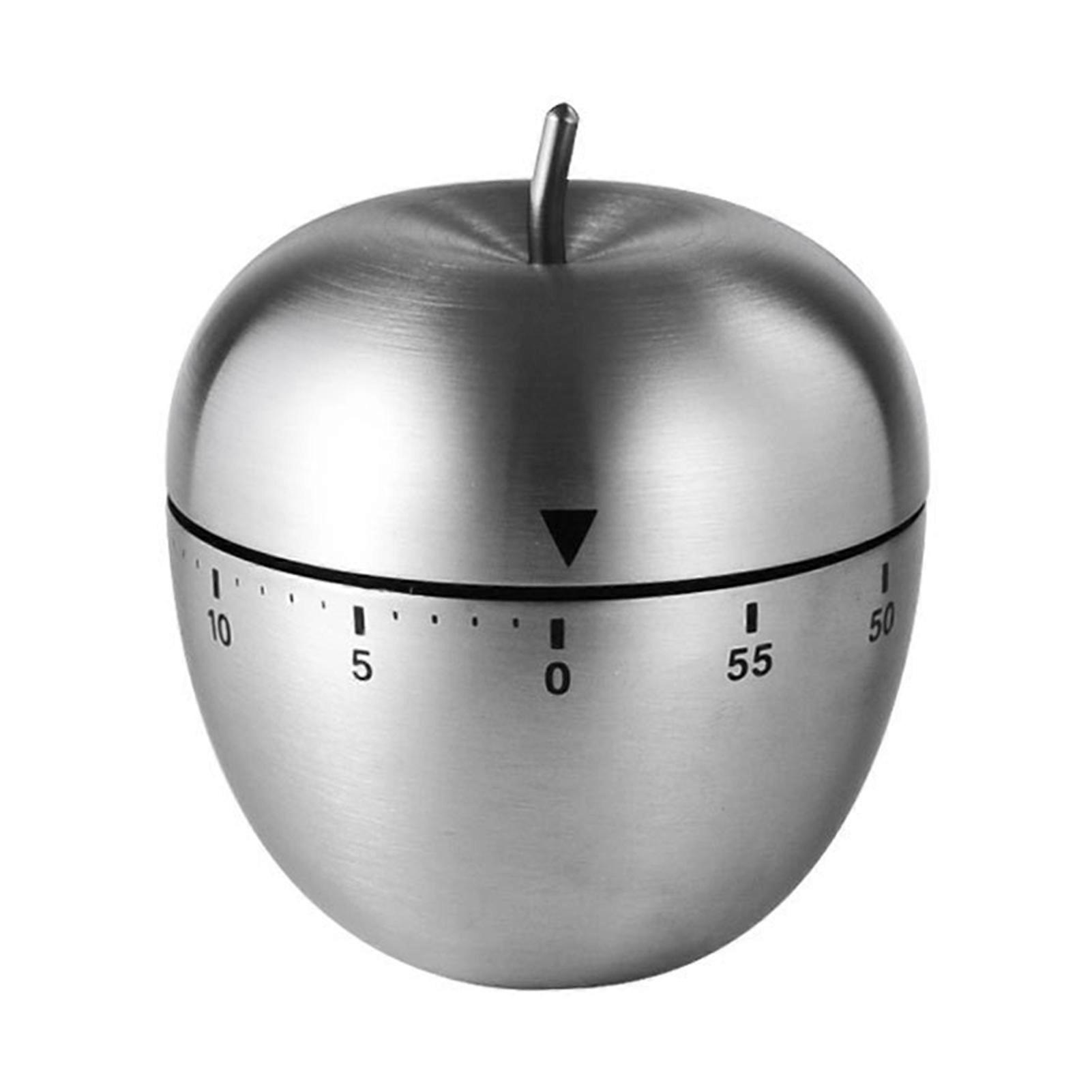 60 Minutes Egg/Apples Shape Kitchen Mechanical Timer Multipurpose Countdown Reminder for Home Kitchen Study