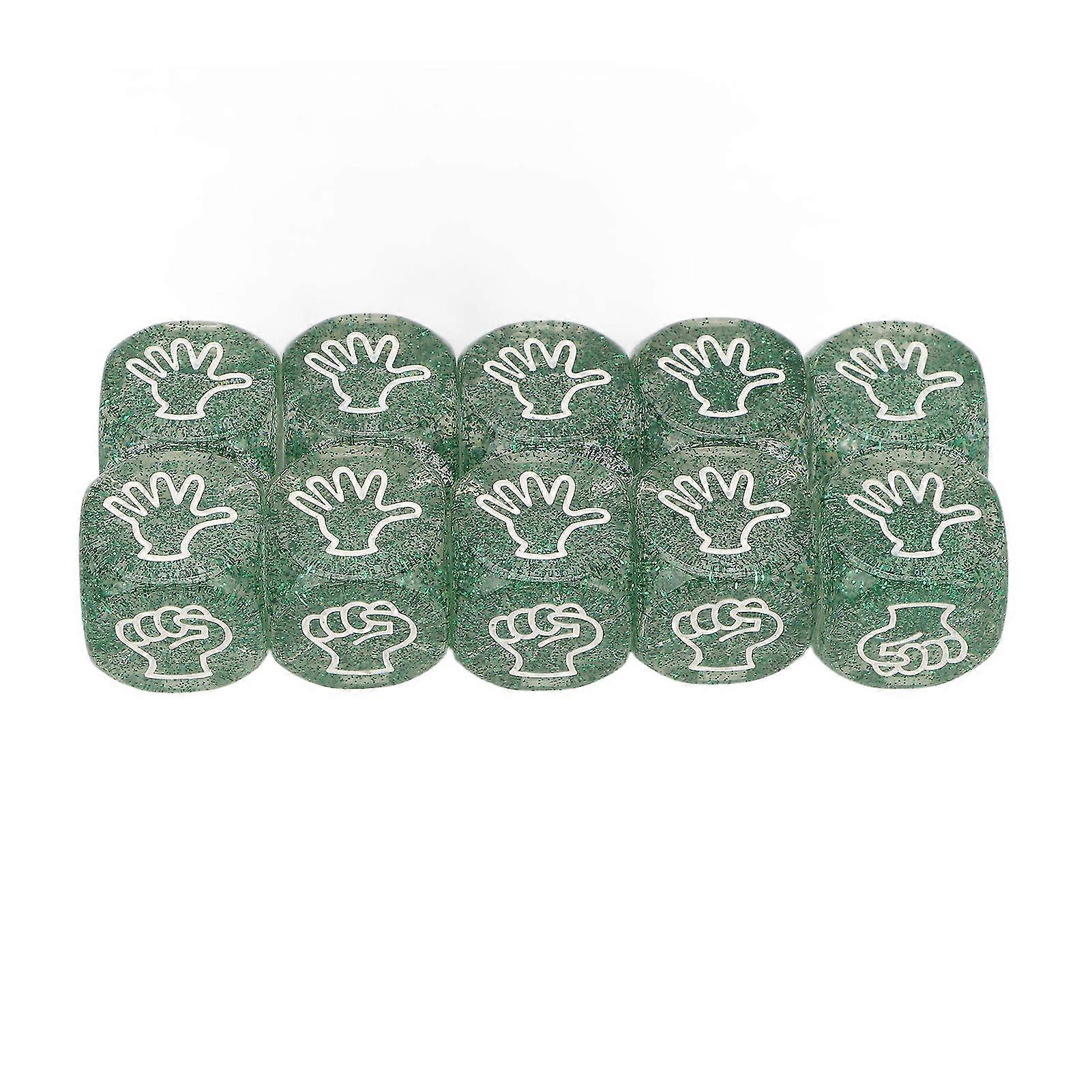 6 Sided Dice Set - 10pcs Waterproof Transparent Polyhedral Dice for Board Games