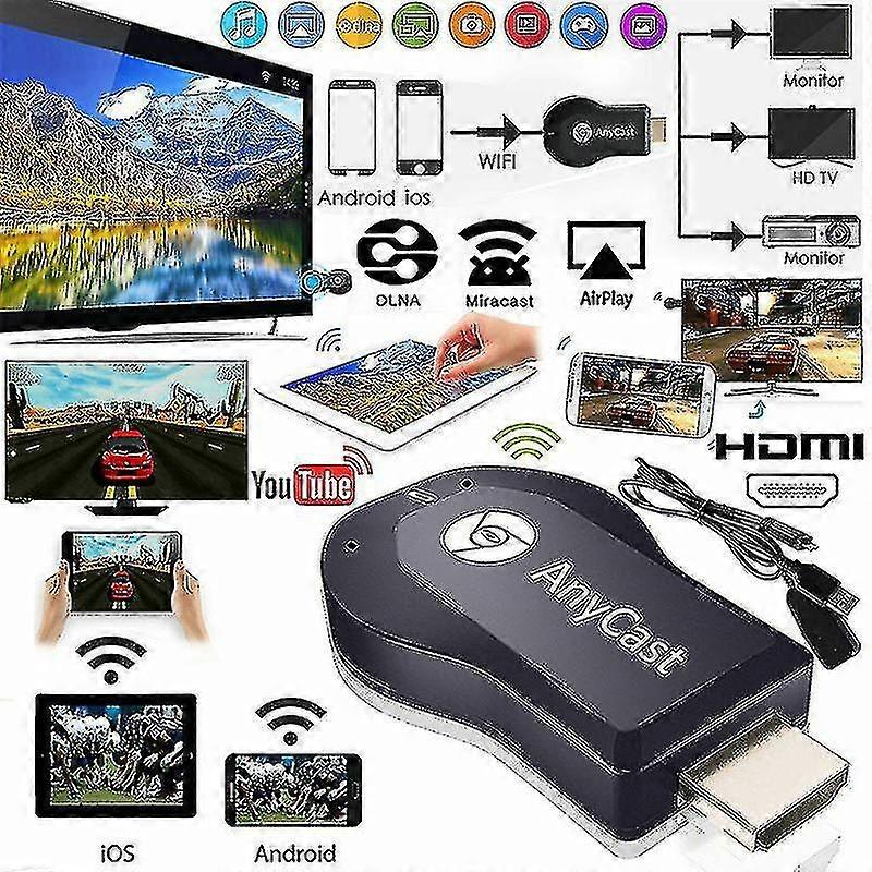 M12 συν δέκτης Wifi οθόνη αερόπαιχνων Miracast HDMI tv Dlna 1080p