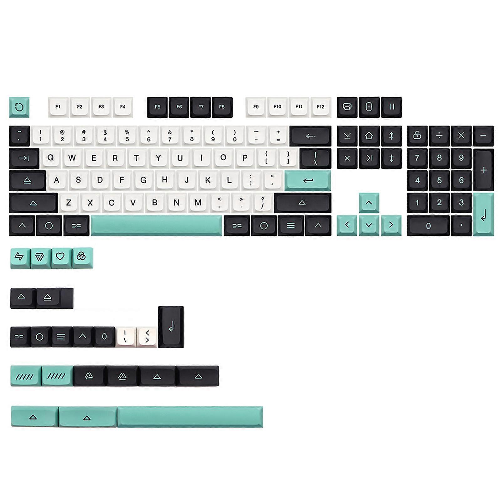 127Key DIY XDA Profile Minimalist Keycap PBT Dye Subbed for Mechanical Keyboard