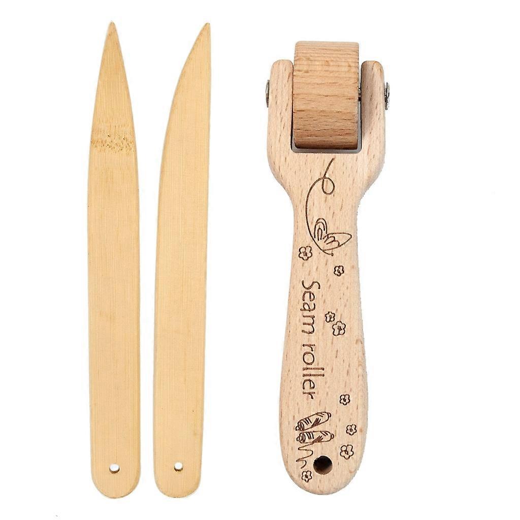 Quilting Seam Roller with Bone Folder Pressing Wheel Wallpaper Roller for Print