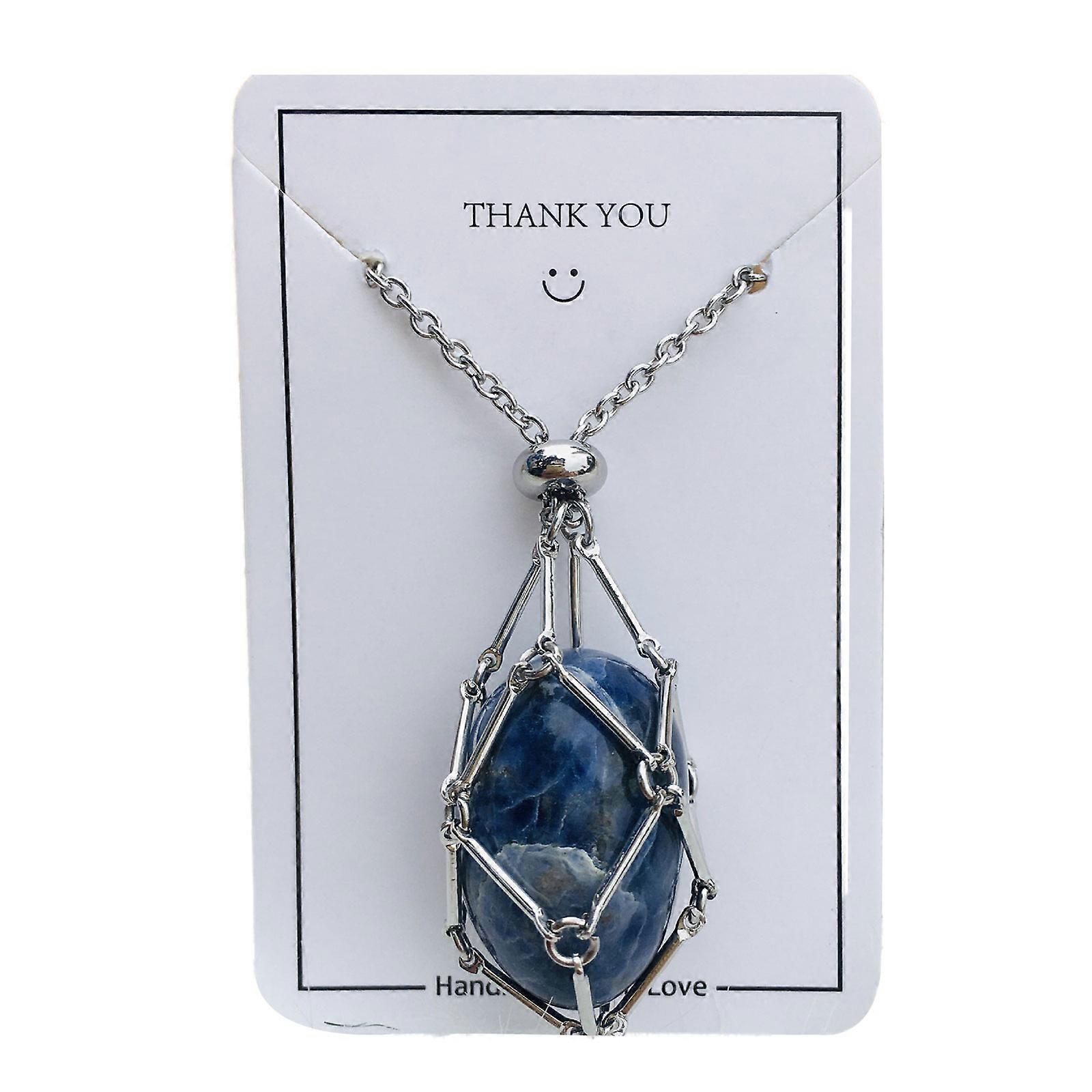 Crystal Stone Holder Necklace 100% new