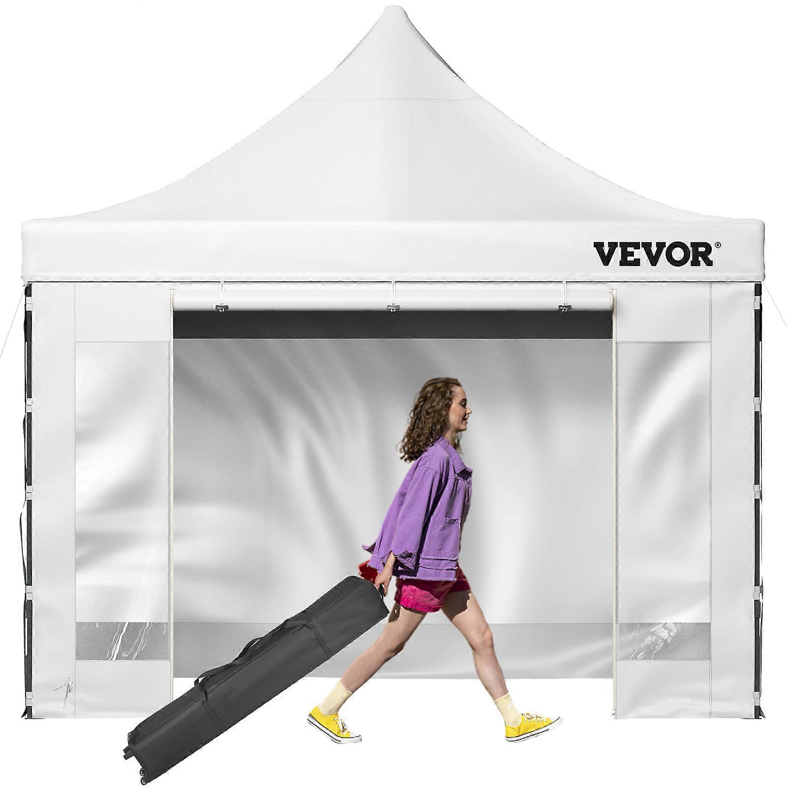 Vevor Tenda gazebo da patio esterno con pareti laterali rimovibili Bianco 10 x 10 FT