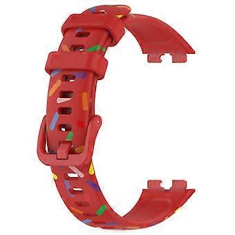 Rainbow Dots Silicone Watch Band For Huawei Band 8