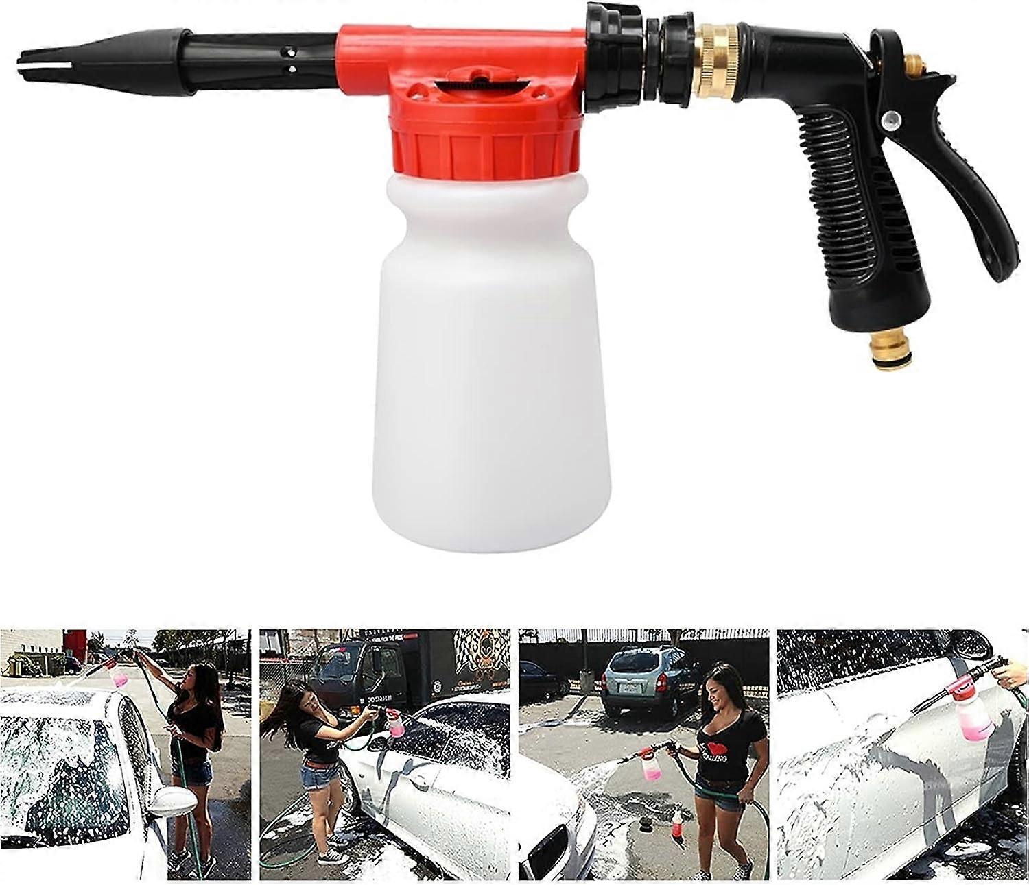 Foam gun 2 in 1 - 900 ml - adjustable - for cleaning cars and motorcycles