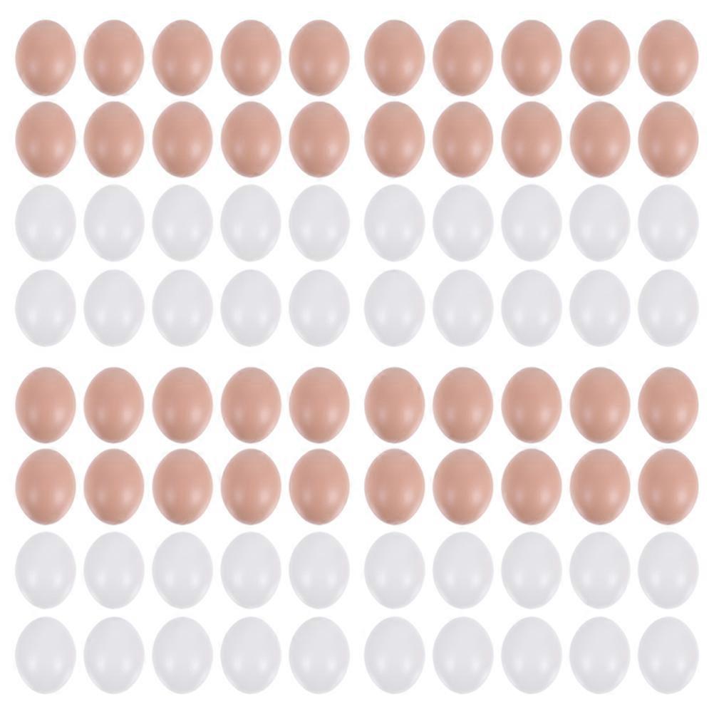 120 قطعة بيض اصطناعي غير مكتمل بيض بلاستيك بيض DIY عيد الفصح بيض الديكور