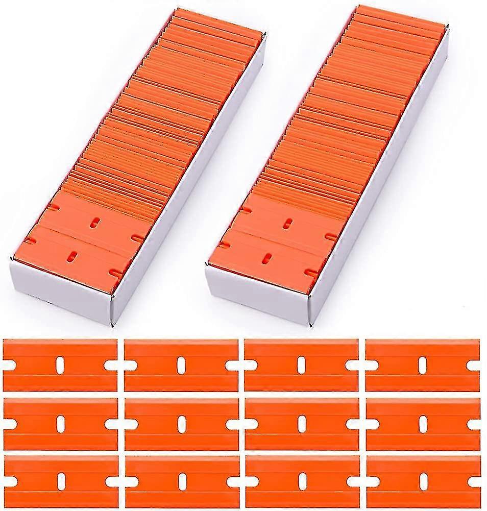 200pcs Skraper Barberblader Sett Dobbel Kant Plastblader Metallblader