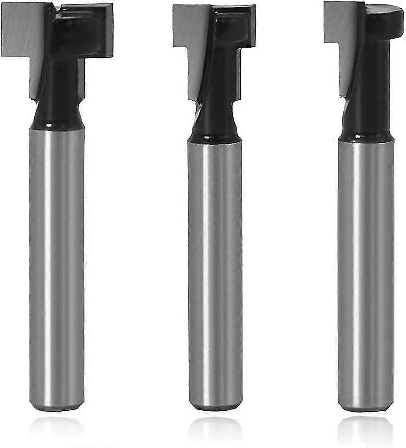 Jinyi T-slot Router Bit Keyhole Router Bit Set Blade Diameter For Hex Bolt T-track Slotting S (1 Set Of 3pcs, Si