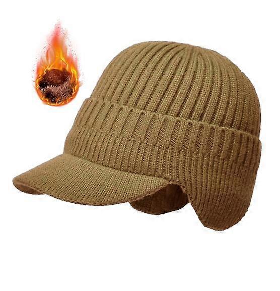 Woolen hat，Winter Thickness Hat Cold-proof Thermal Outdoors Beanie for Walking
