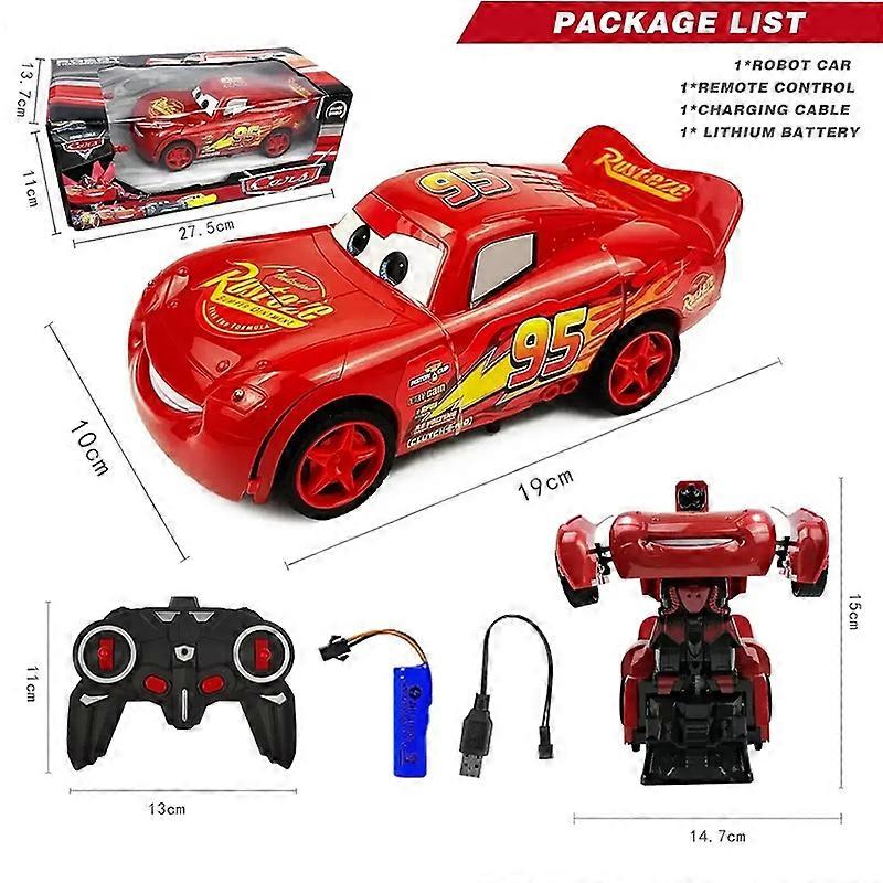 Remote Control Car 2in1 Transform Robot Rc Deformation Car Anime Model One Button High Speed Kids Toys