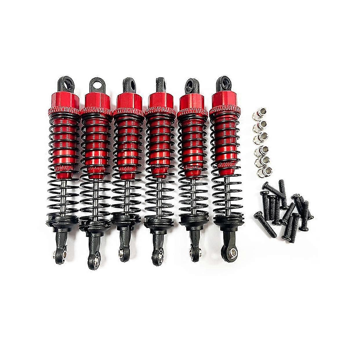 6ks kovový olejový tlumič pro Xinlehong 9125 9155 9156 1/10 1/12 Rc Car Upgrade Díly Příslušenství 3
