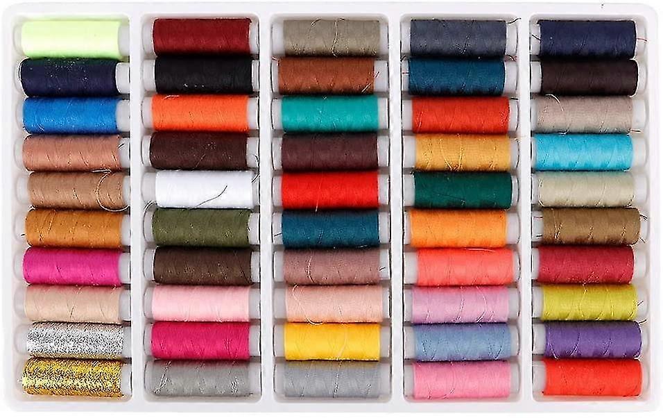 Sewing Thread,50pcs Different Color Sewing Thread Set Polyester Thread Kit