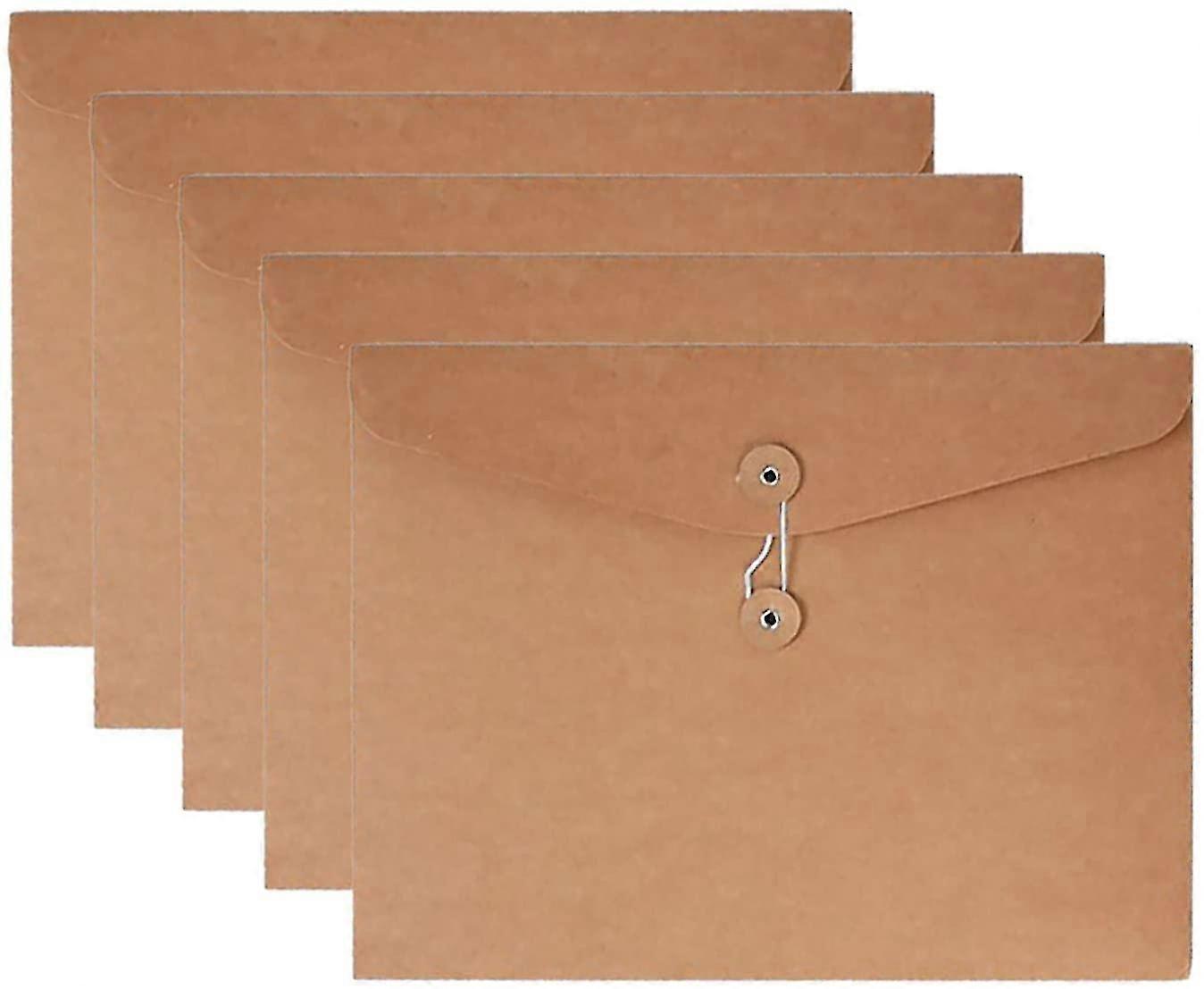 Kraft String Envelope File Folder Project Pockets File Organizer-MXBC