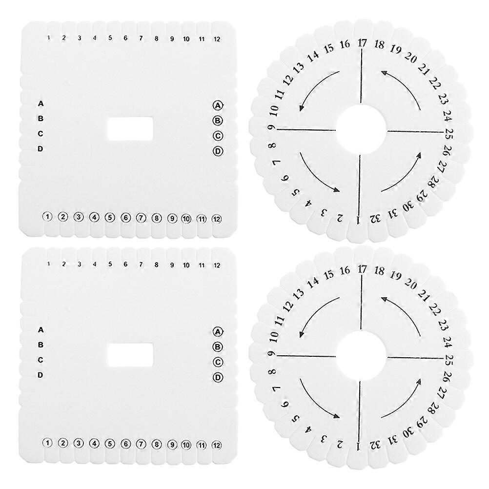 4pcs Practical Beading Cord Disc Braiding Board Handmade Weaving Disk Plate