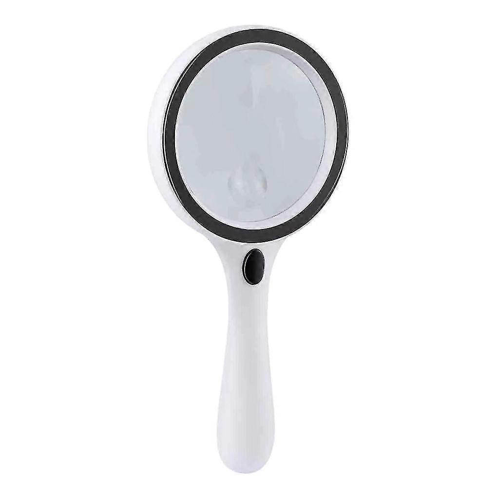 Lighted Magnifier Handheld 20x Magnifying Glass For Senior Reading Coins Stamp