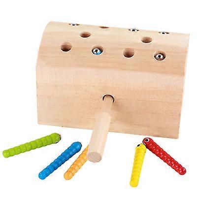 Interesting insect catching toys, wooden magnetic early education toys, improved hand-eye coordination