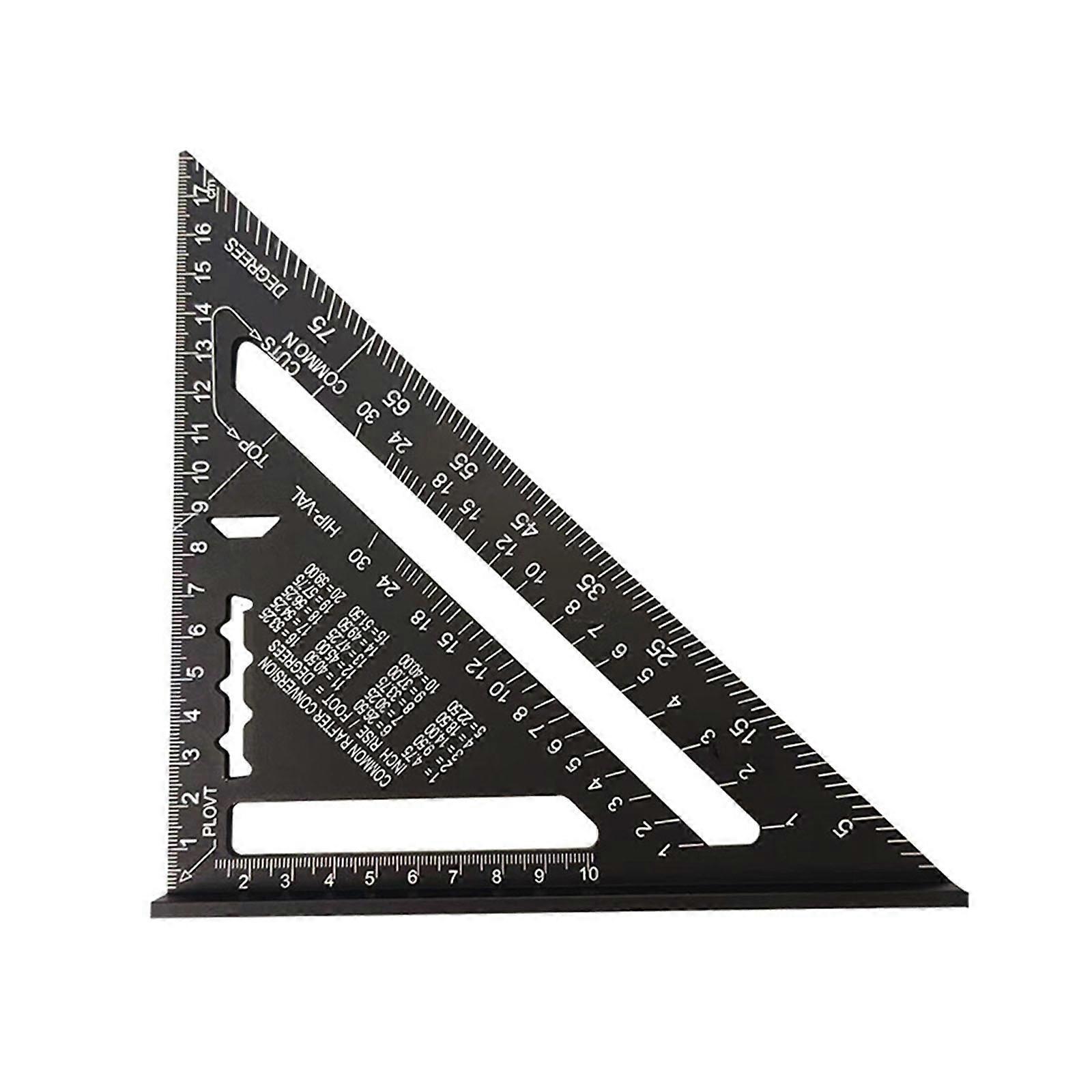 7 inch Roofing Speed Square Aluminium Rafter Angle Measuring Triangle Guide
